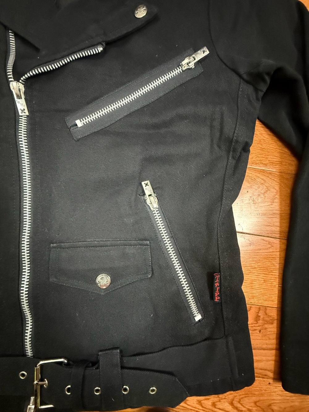 Tripp NYC Black Moto Jacket Alt Fashion - Picture 2 of 8